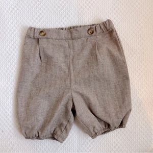 NWOT Brown Herringbone “Little Bertie” Shorts by Thomas Brown, 12-18M.